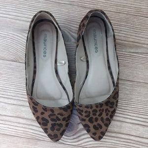 MAURICES Animal Print Pointed Toe Ballet Flats